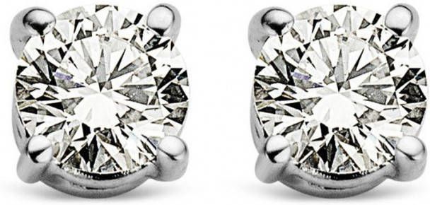 Diamond Point Witgouden solitair groeibriljant oorstekers, 0 18 ct 0 18 ct diamant Groeibriljant