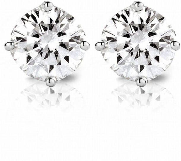 Diamond Point Witgouden solitair groeibriljant oorstekers, 0 40 ct 0 40 ct diamant Groeibriljant