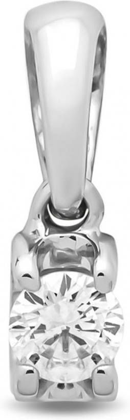 Diamond Point Witgouden solitair hanger, 0 08 ct diamant, Groeibriljant