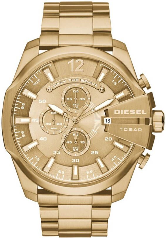 Diesel Horloges Mega Chief DZ4360 Goudkleurig