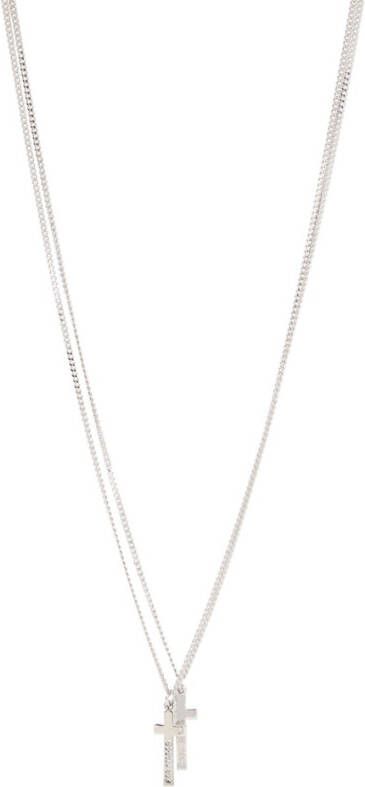 Dsquared2 Ketting met charmes , Grijs, Heren