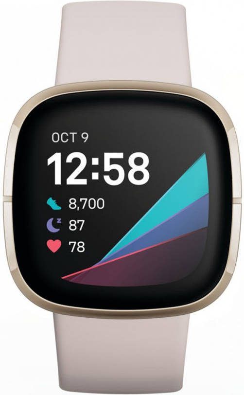 Fitbit Sense smartwatch (wit/goud)