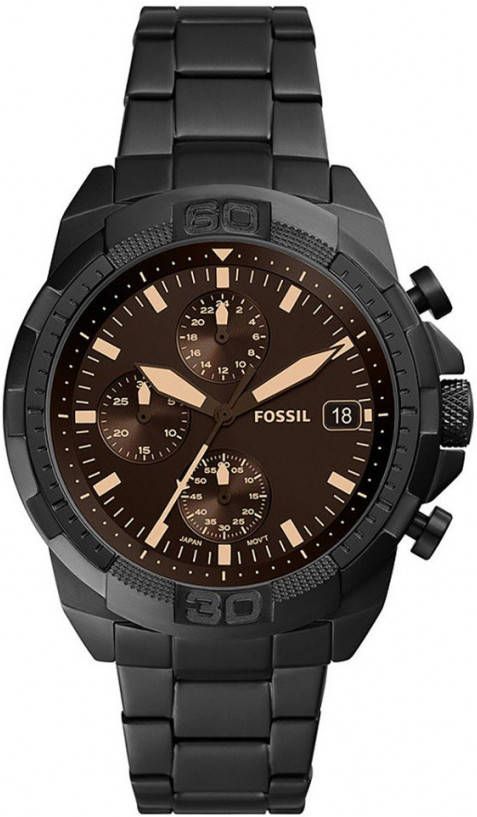 Fossil horloge FS5851 44Mm Bronson Zwart