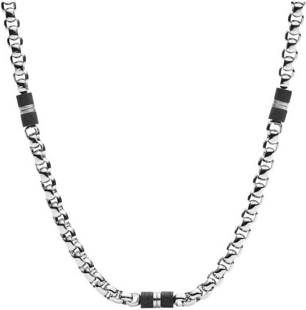 Fossil Mens Dress schakelketting van roestvrij staal