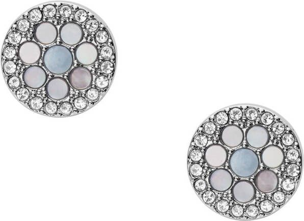 Fossil Oorknopjes met steen JF03222040