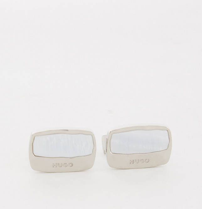 Hugo Boss E Pearl manchetknopen met parelmoer