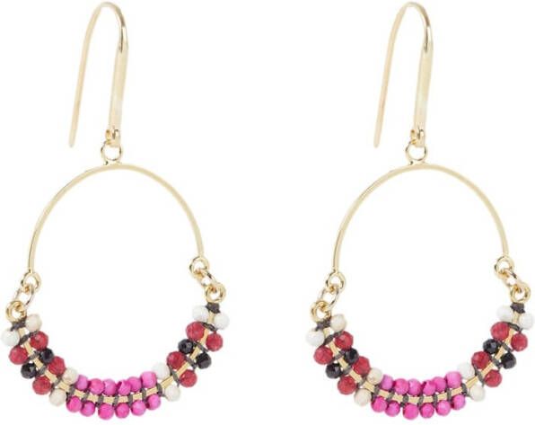 Isabel marant Cesaria Stripe oorhangers met kralen