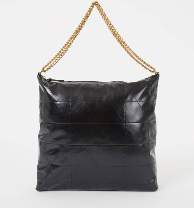 Mango Blake schoudertas met quilt patroon