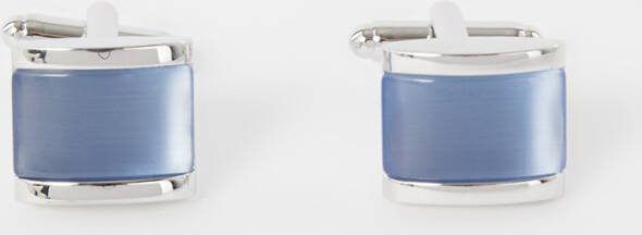 Manchetknoop Profuomo vierkant catseye blue ONE SIZE