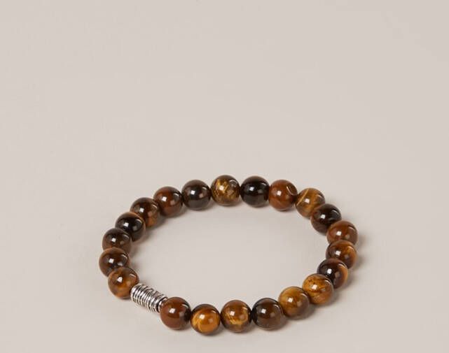 Profuomo Kralenarmband van tijgeroog PP1K000208