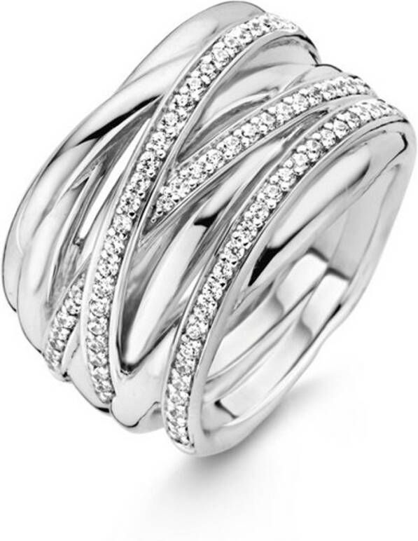 Ti Sento Milano Ring van gerhodineerd sterling zilver 12067ZI