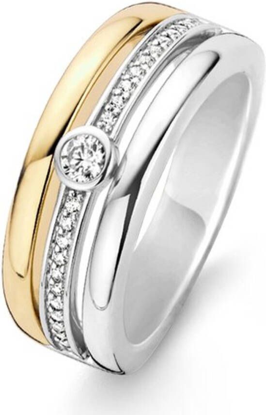 TI SENTO Milano Ring verguld met zirkonia 12094ZY