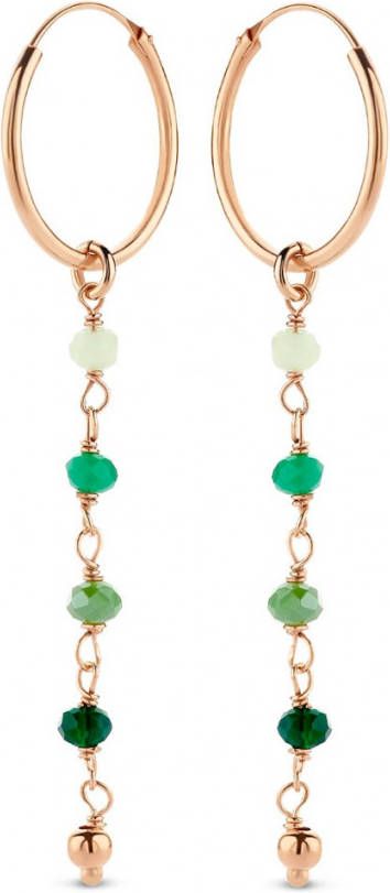 Casa Jewelry Mystic Emerald oorringen verguld