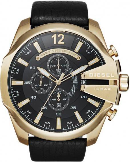 Diesel horloge Mega Chief DZ4343 cognac/zwart online kopen