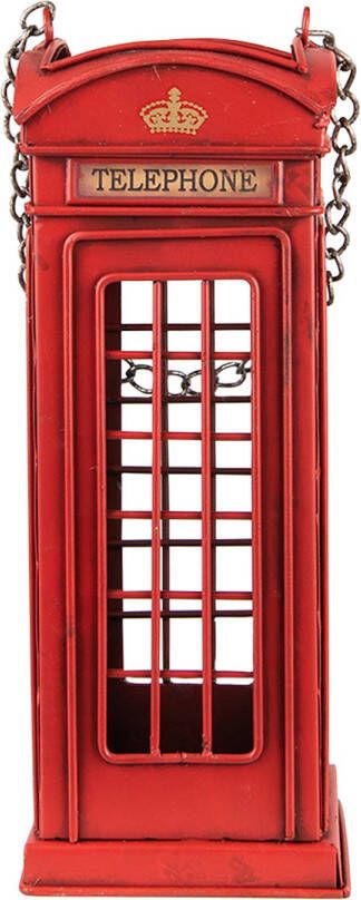 Clayre & Eef Flessenhouder 11x11x29 Cm Rood Ijzer Flessenrek Rood Flessenrek