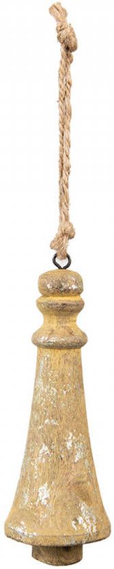 Clayre & Eef Hanger Ø 6x16 Cm Bruin Hout Woondecoratie Ornament Decoratie Hanger Bruin Woondecoratie Ornament