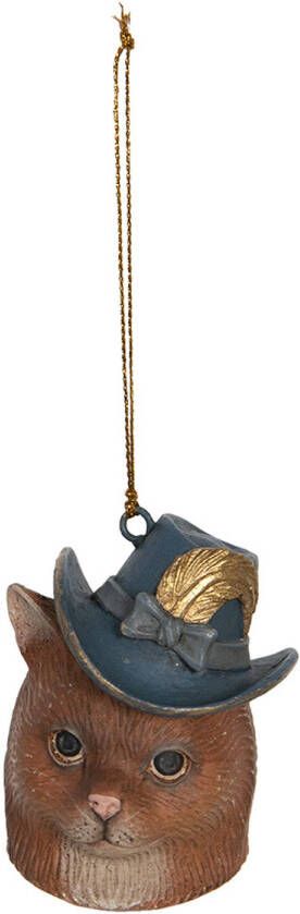 Clayre & Eef Hanger 7 Cm Bruin Kunststof Rond Woondecoratie Bruin Woondecoratie