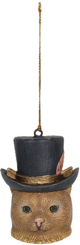 Clayre & Eef Hanger 8 Cm Bruin Kunststof Rond Woondecoratie Bruin Woondecoratie