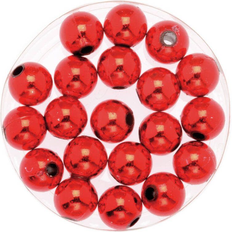Merkloos 240x Stuks Sieraden Maken Glans Deco Kralen In Het Rood Van 10 Mm Hobbykralen