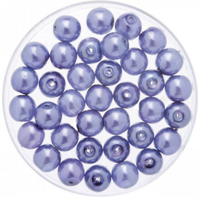 Merkloos 50x Stuks Sieraden Maken Boheemse Glaskralen In Het Transparant Lila Paars Van 6 Mm Hobbykralen