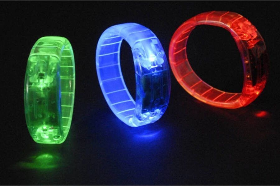 Merkloos Gekleurde Armband Met Led Licht Groen Verkleedsieraden
