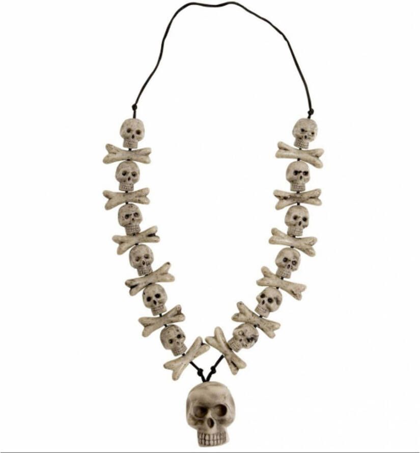 Merkloos Halloween Ketting Met Doodshoofdjes Verkleedketting
