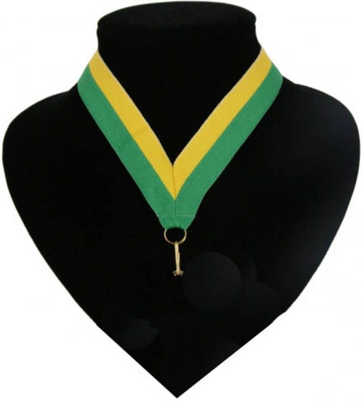 Merkloos Halslint Groen En Geel Verkleedketting