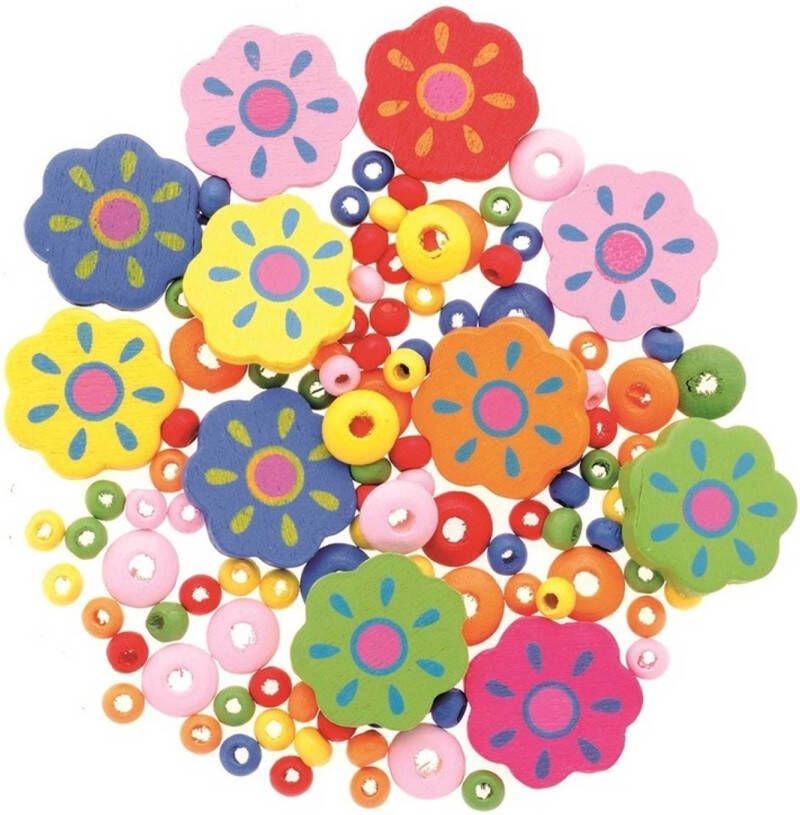 Merkloos Sieraden Maken Kralenmix 75x Stuks Set Bloemen/bloemetjes Hobbykralen