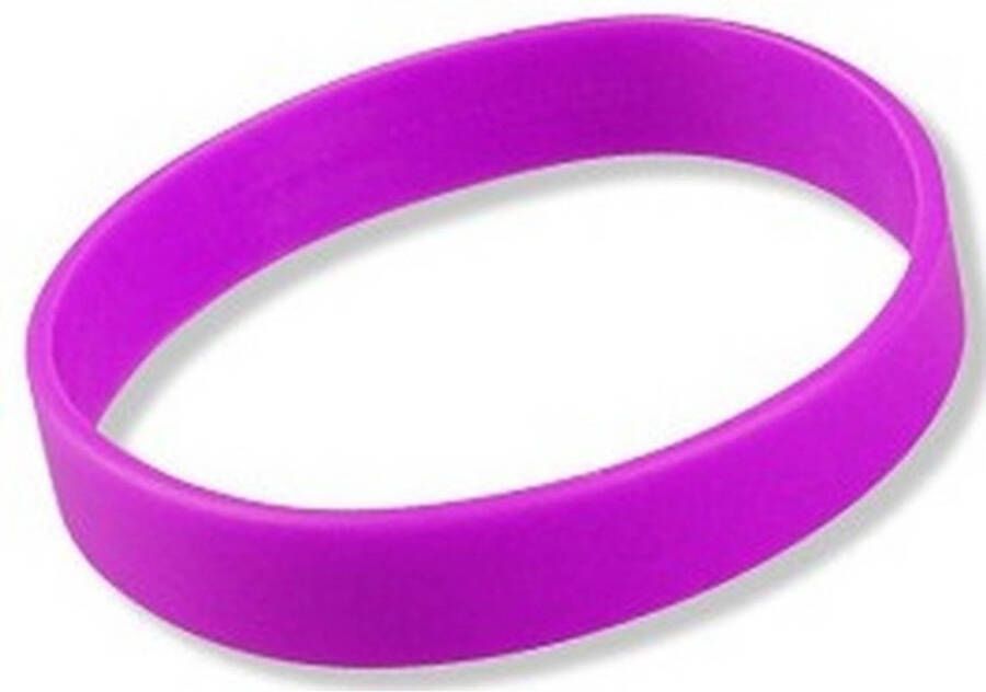 Merkloos Siliconen Armband Neon Paars Verkleedarmdecoratie
