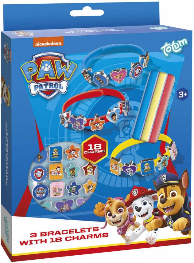 Totum Paw Patrol 3 schuifarmbandjes met 18 bedels