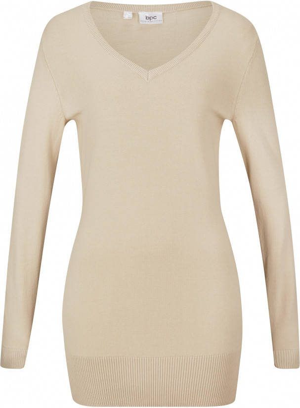 bonprix Lange basic trui met V hals
