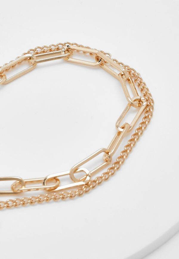 boohoo Gouden Schakel Anklet, Gold