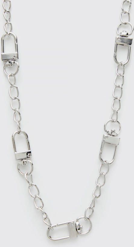 boohoo Ketting Met Sluiting, Silver