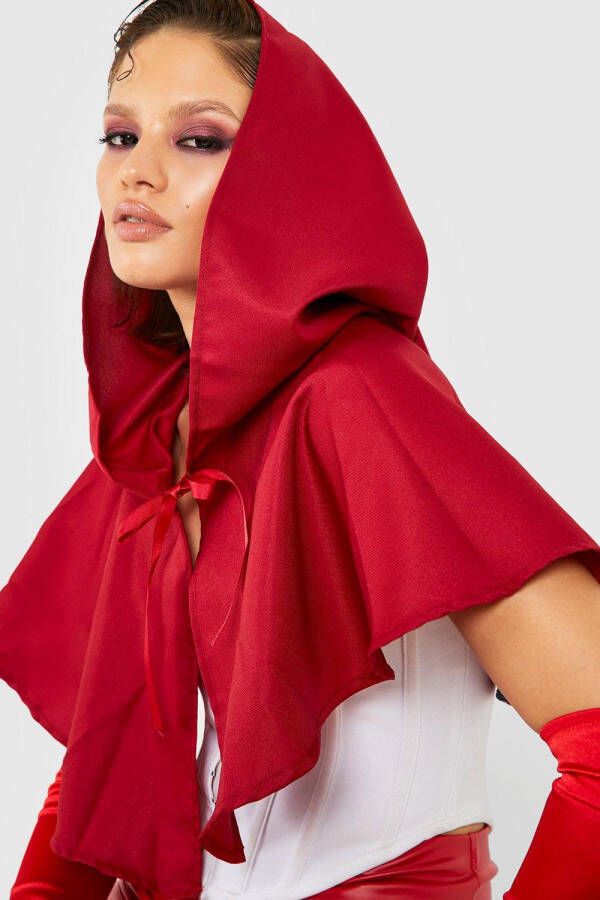 boohoo Rode Halloween Mantel Met Capuchon, Red