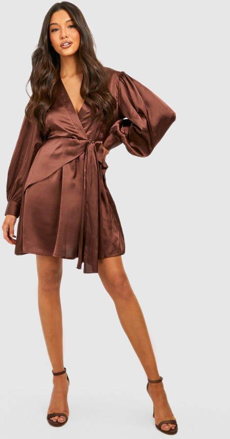 boohoo Skater Jurk, Chocolate