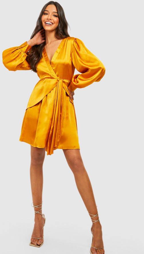 boohoo Skater Jurk, Mustard