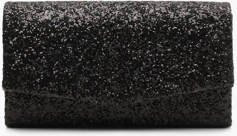 boohoo Glitter Envelope Clutch Bag Met Ketting En Textuur, Rose