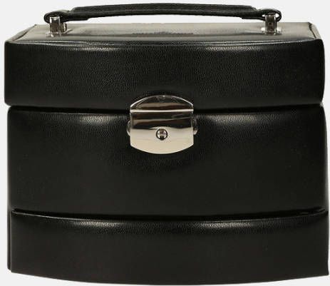 Windrose Merino Jewellery Box with Automatic Drawer Small black