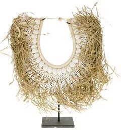 Cozy Ibiza Ibiza ketting met schelpen en rafia