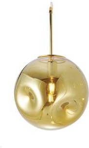 Leitmotiv Hanglampen Pendant lamp Blown glass round Goudkleurig