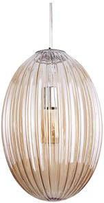 Leitmotiv Hanglamp Smart Ovaal Glas Amber Bruin Large 30x44cm