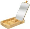 Orange85 Sieradendoos Met Spiegel Sieraden Organizer Juwelendoos 24x14x3, 2cm Bamboe online kopen