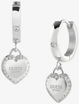 Guess Oorbellen Earrings Fine Heart JUBE01426JWRHT Zilverkleurig