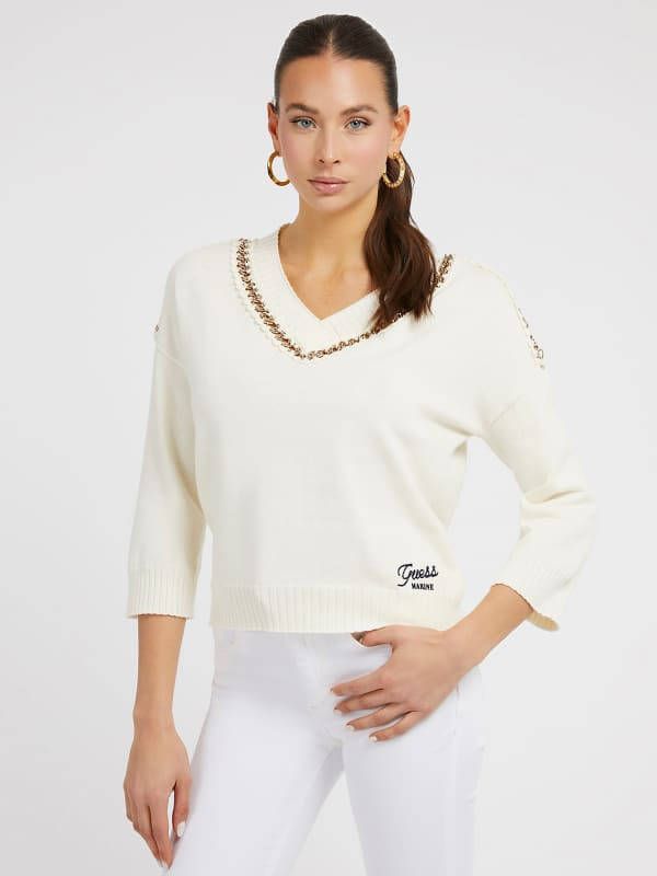 Guess Sweater Met Kettingdetail