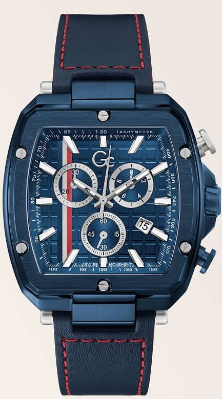 Guess Horloge Gc Chronograaf Echt Leer