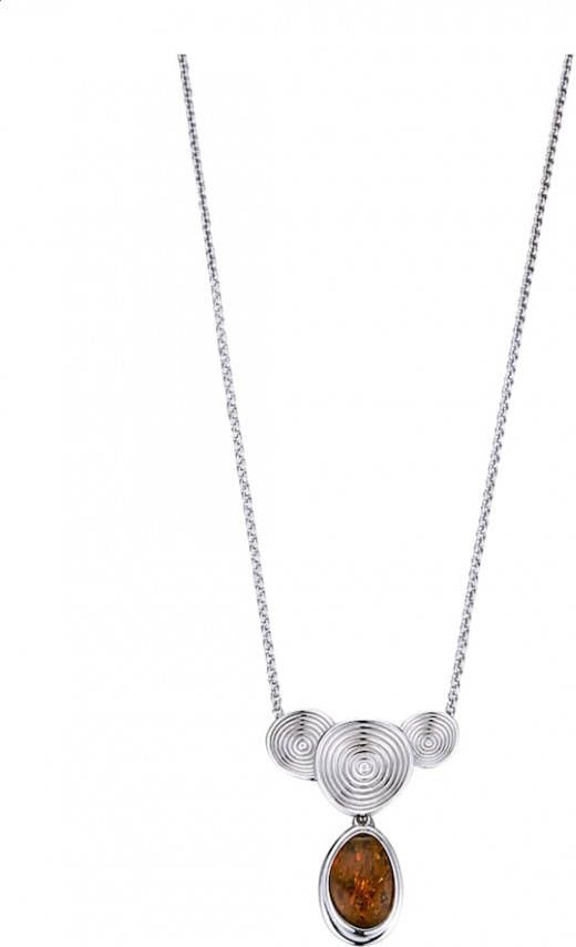 AMY VERMONT Collier met barnsteen Bruin
