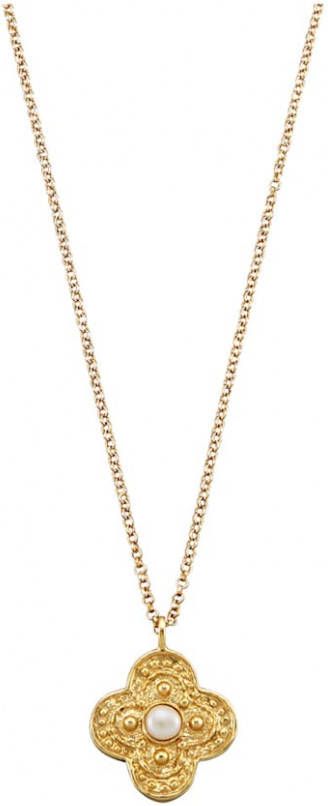 AMY VERMONT Collier met cultivé zoetwaterparel Geelgoudkleur