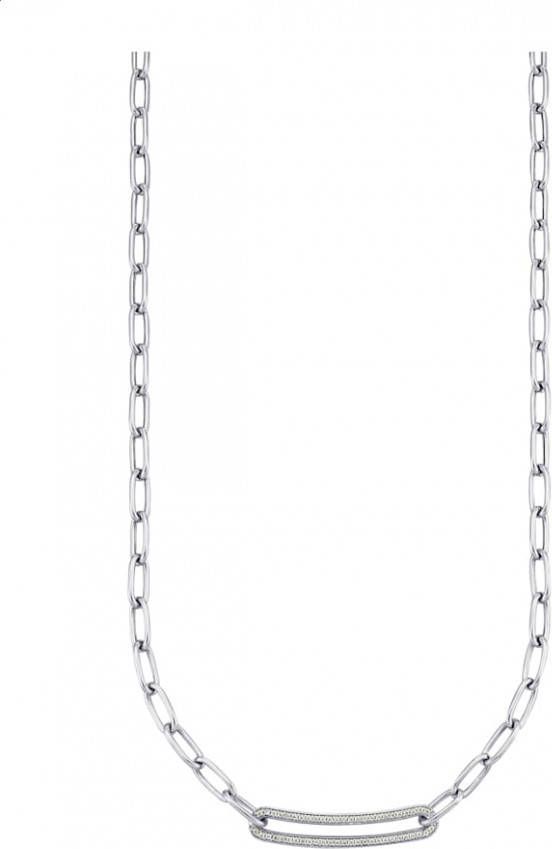 AMY VERMONT Collier met synth. zirkonia's Zilverkleur