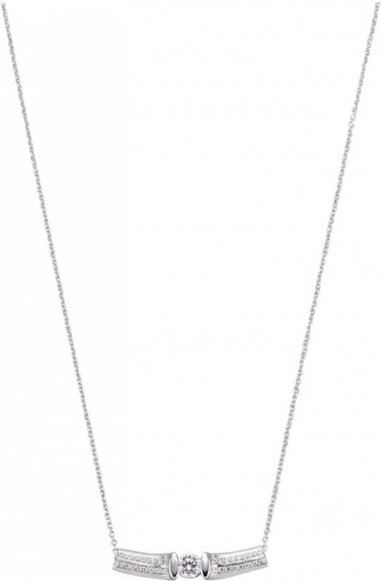 AMY VERMONT Collier met synth. zirkonia's Zilverkleur