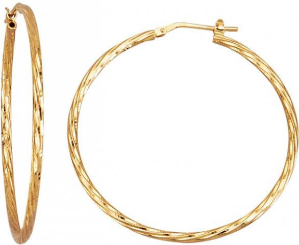 AMY VERMONT Creolen van verguld zilver Geelgoudkleur